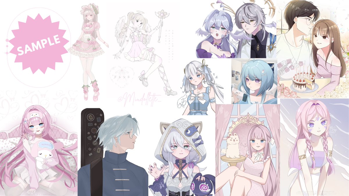 COMMISSIONS OPEN
[ ♡ and ↻ are very appreciated! ]

My commissions for local and international are now available! 💘 feel free to ask and mention after dm! 🫶🏻

💌 dm for more information
👥 couple, tripple and more are available
#artcommissions #vtuber #zonauang