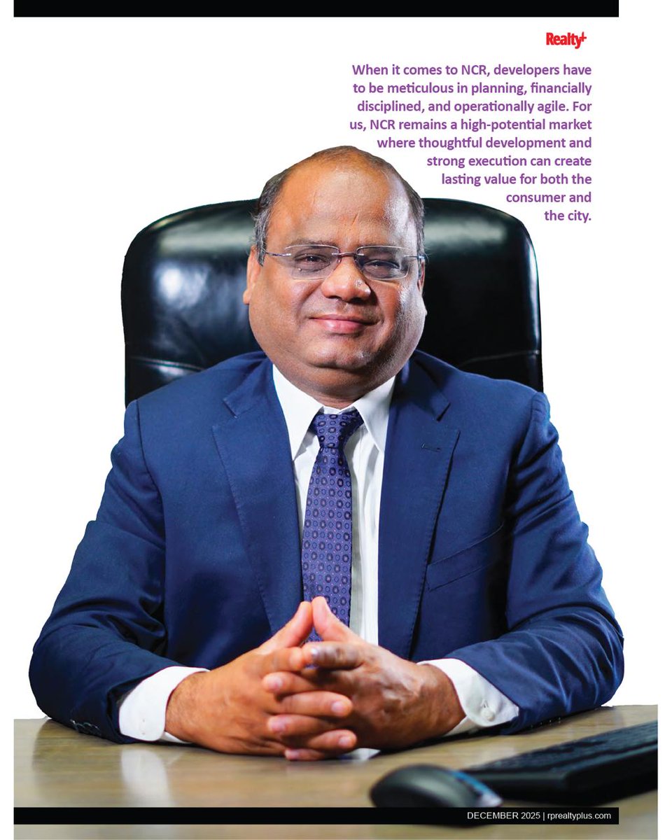 RPRealtyPlus's tweet image. In an era of fast cycles and shifting markets, Santosh Agarwal, Executive Director &amp;amp; CFO, Alpha Corp Development Limited, breaks down what truly sustains long-term growth, disciplined governance, diversification.

Read more: rprealtyplus.com/magazine/decem…

#RealtyPlus #DecemberIssue