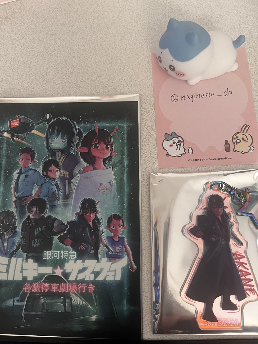 naginano_da's tweet photo. ミルキーサブウェイ 映画 グッズ 交換

求┊︎

入場者特典第1弾カートを含む話
ドリンクキーホルダー カート

譲┊︎

入場者特典第1弾アカネとカナタの話
ドリンクキーホルダー アカネ

郵送のみの交換希望です。
よろしくお願いします😭 https://t.co/g6Y9hVCKjM