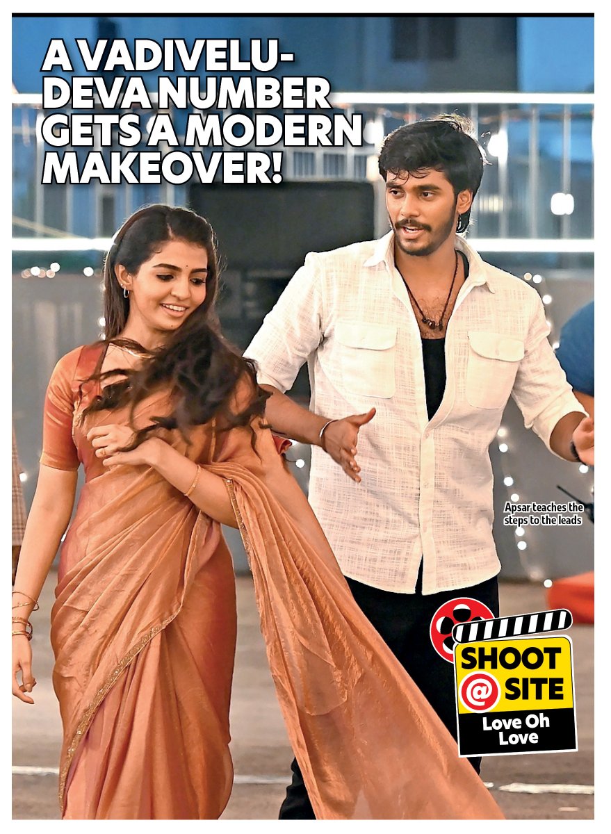 ChennaiTimesTOI's tweet image. #ShootAtSite: Nearly thirty years after its release, the song Vaadi Pottapulla Veliye ( Kaalam Maari Pochu ), sung by #Vadivelu and composed by #Deva, has been given a modern spin by the young cast and crew of the romcom #LoveOhLove .

Read more: timesofindia.indiatimes.com/entertainment/…