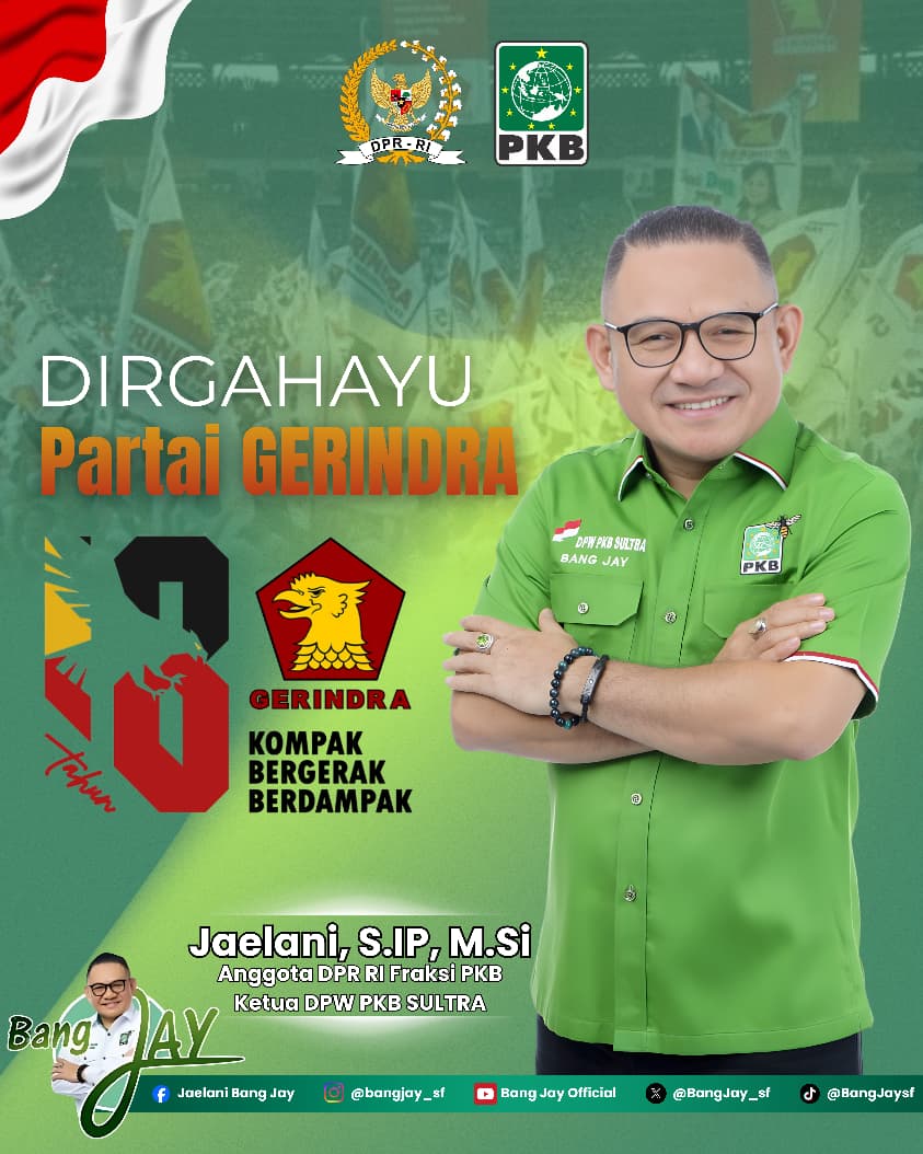 BangJay_sf's tweet photo. Dirgahayu 
Partai Gerindra @Gerindra  ke - 18 Thn.
'Kompak, Bergerak, Berdampak'

#Barakallah
#MariMenghadirkanCinta https://t.co/chJyMk8awi