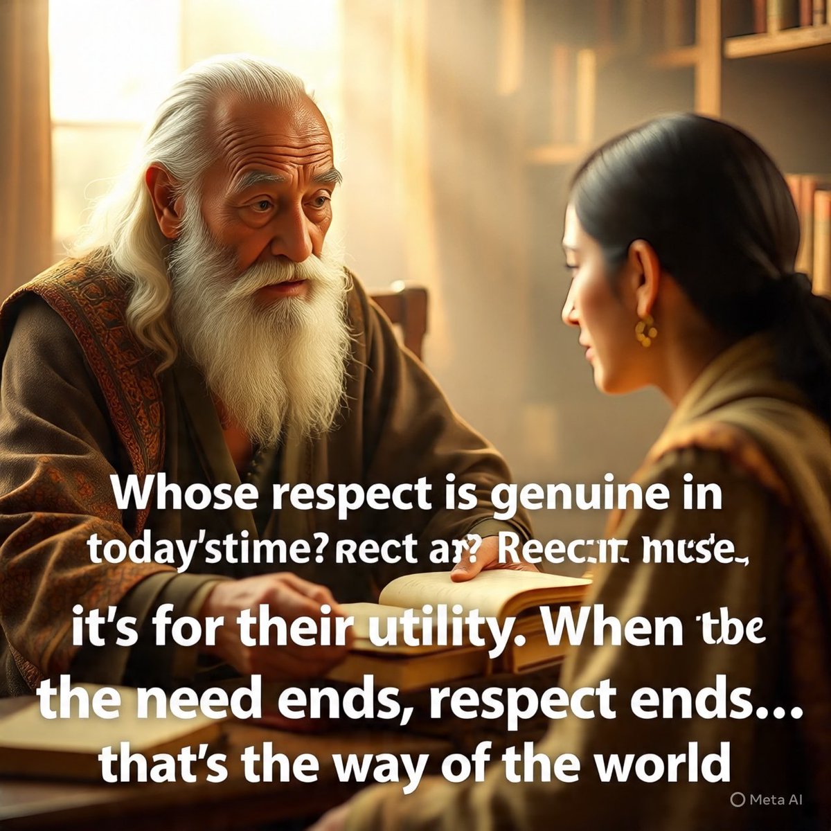 Someone asked a wise man, Whose respect is genuine in today's time?

The wise man replied, Respect isn't for a person, it's for their utility. When the need ends, respect ends... that's the way of the world 😊.
JD Vance