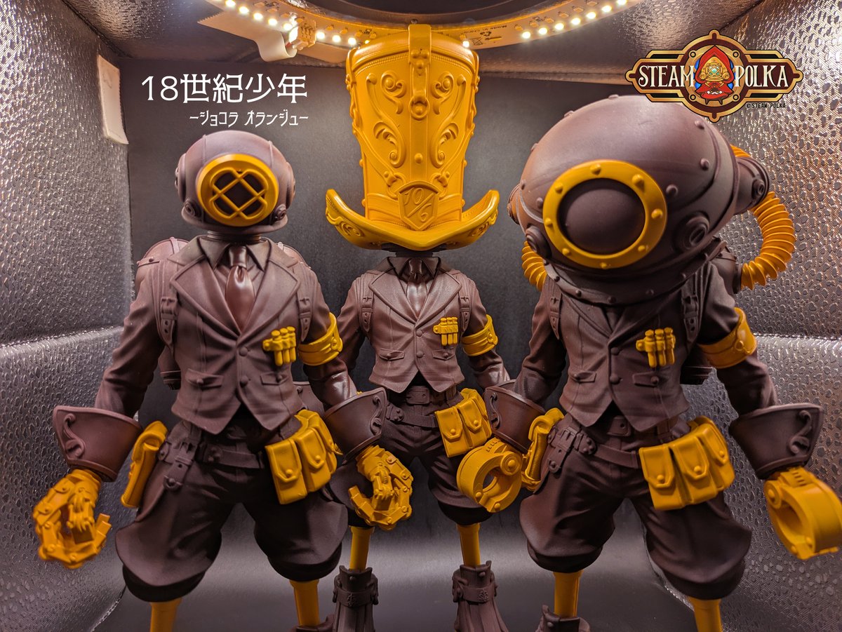 宏*迎様 ハードオフ　ジャン子　ガレージキット　ワンフェス 2月8日開催のワンフェスお品書きです。 新作・18世紀少年シリーズ3種の