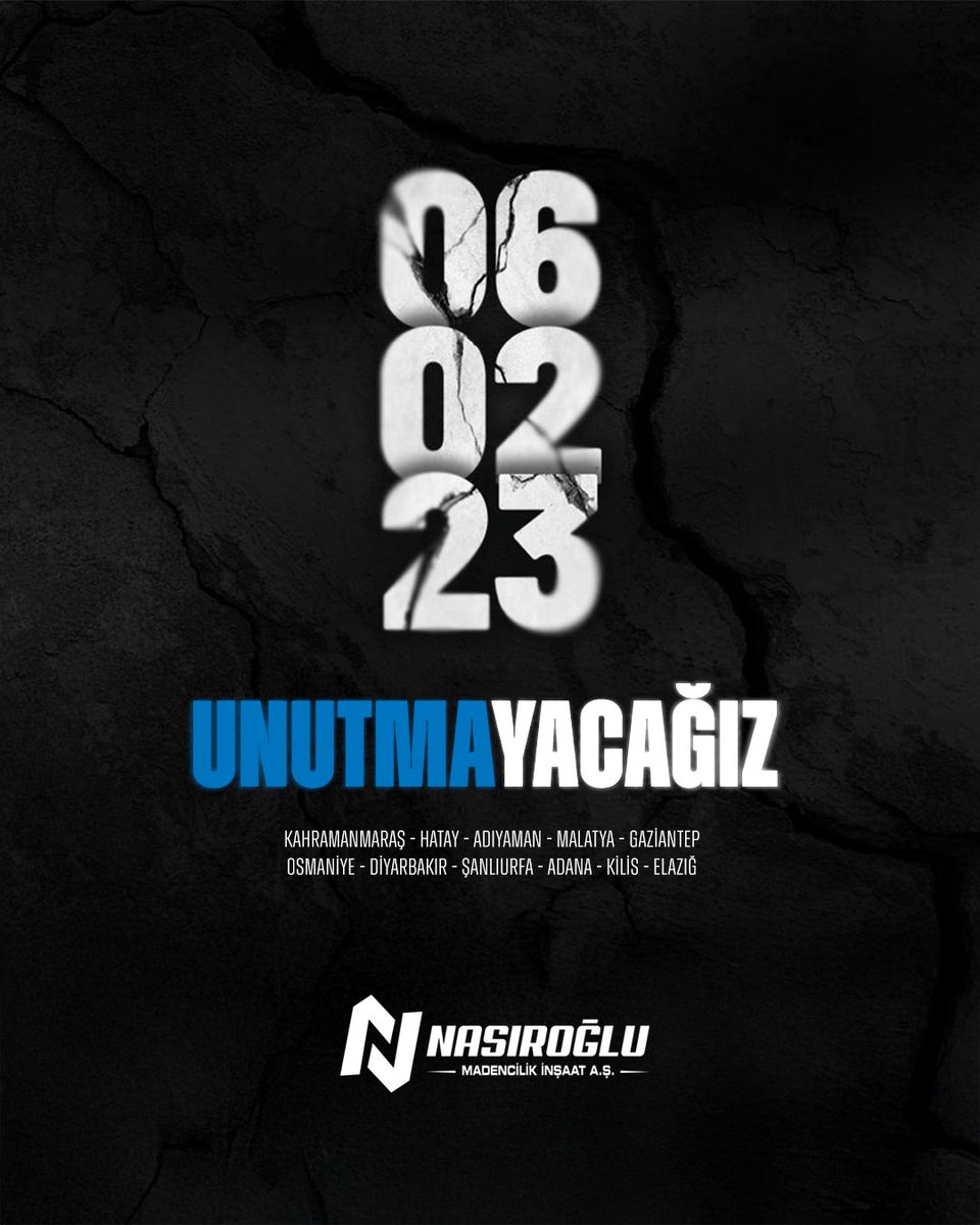 6 Şubat’ta zaman durdu. Bir gecede şehirler sustu, hayatlar yarım kaldı. Kalbimiz hâlâ o günün hüznüyle dolu. 

Unutmadık.
Unutmayacağız.

Hayatını kaybedenleri saygı, sevgi ve rahmetle anıyoruz.

#6Şubat2023