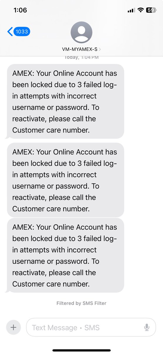 S_paul20's tweet photo. ⁦@AskAmex⁩ dear team i have never tried to login since I have deactivated my card due to worst service. Still every now and then I receive this messages. Can you please look into this https://t.co/2o4BI53HSq