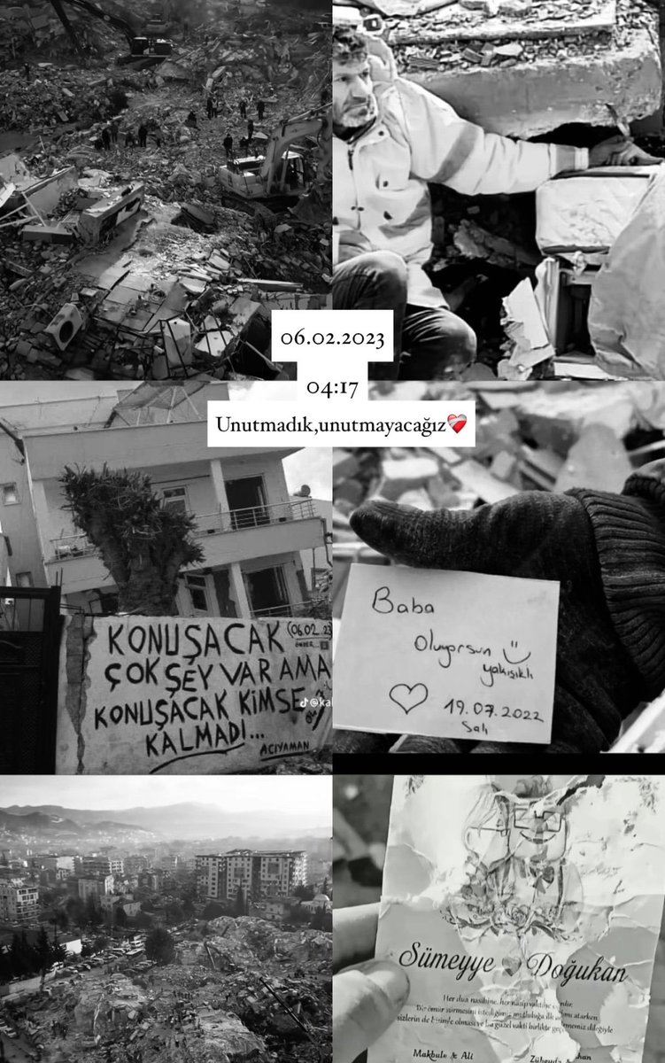 Bir gecede milyonlarca hayat yarım kaldı.

Unutmadık, Unutmayacağız.

#6subat2023