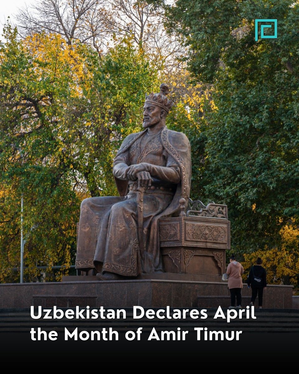 thecaspianpost's tweet photo. #Uzbekistan has declared April the Month of Amir Timur, marking the 690th anniversary of the Timurid founder with books, conferences, museum restoration, films abroad, and global promotion of the term “Great Timurids.” #AmirTimur #History https://t.co/Nfd4WJWhaf