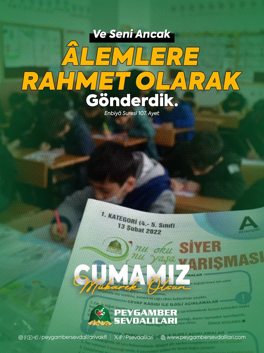 🕌 Müminlerin Bayramı: Cuma

Ve seni ancak âlemlere rahmet olarak gönderdik.
Enbiyâ Suresi 107. Ayet

#hayırlıcumalar