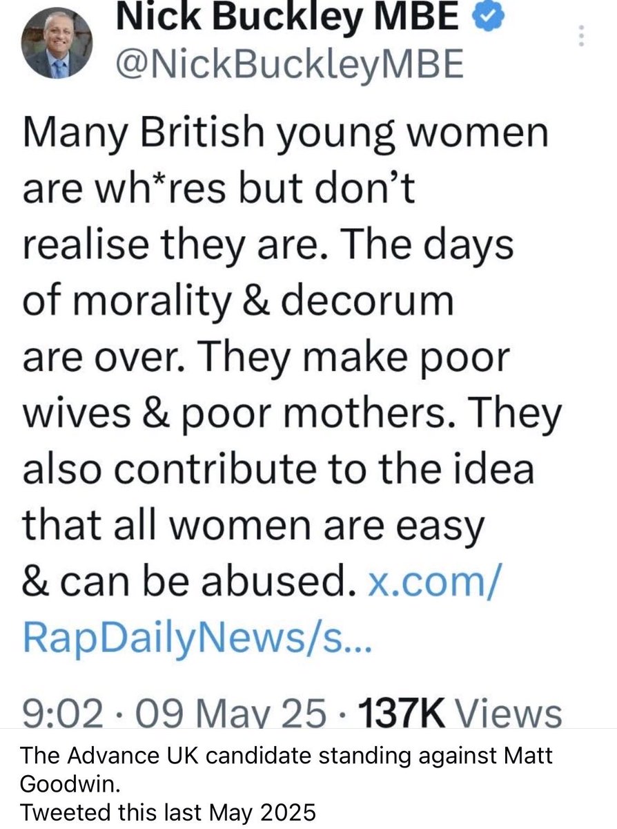 Cllr Andrew Husband / Reform Leader Durham tweet media