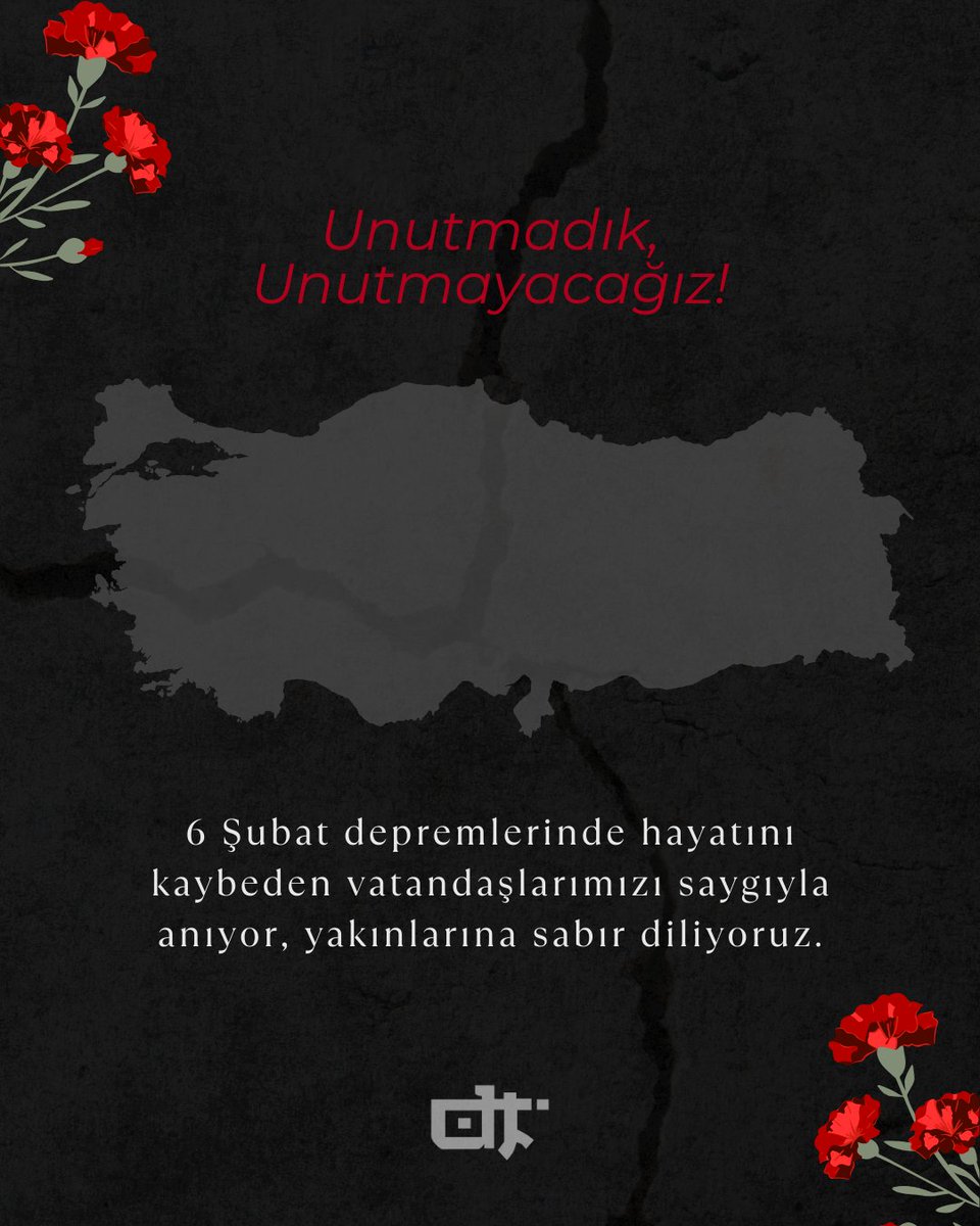 Zaman geçse de özlem ve hüzün baki kalıyor…

6 Şubat’ın açtığı yarayı, kaybettiğimiz canların acısını ilk günkü gibi derinden hissediyoruz.

Hayatını kaybeden vatandaşlarımıza Allah’tan rahmet, geride kalanlara ve tüm ülkemize bir kez daha sabır diliyoruz.