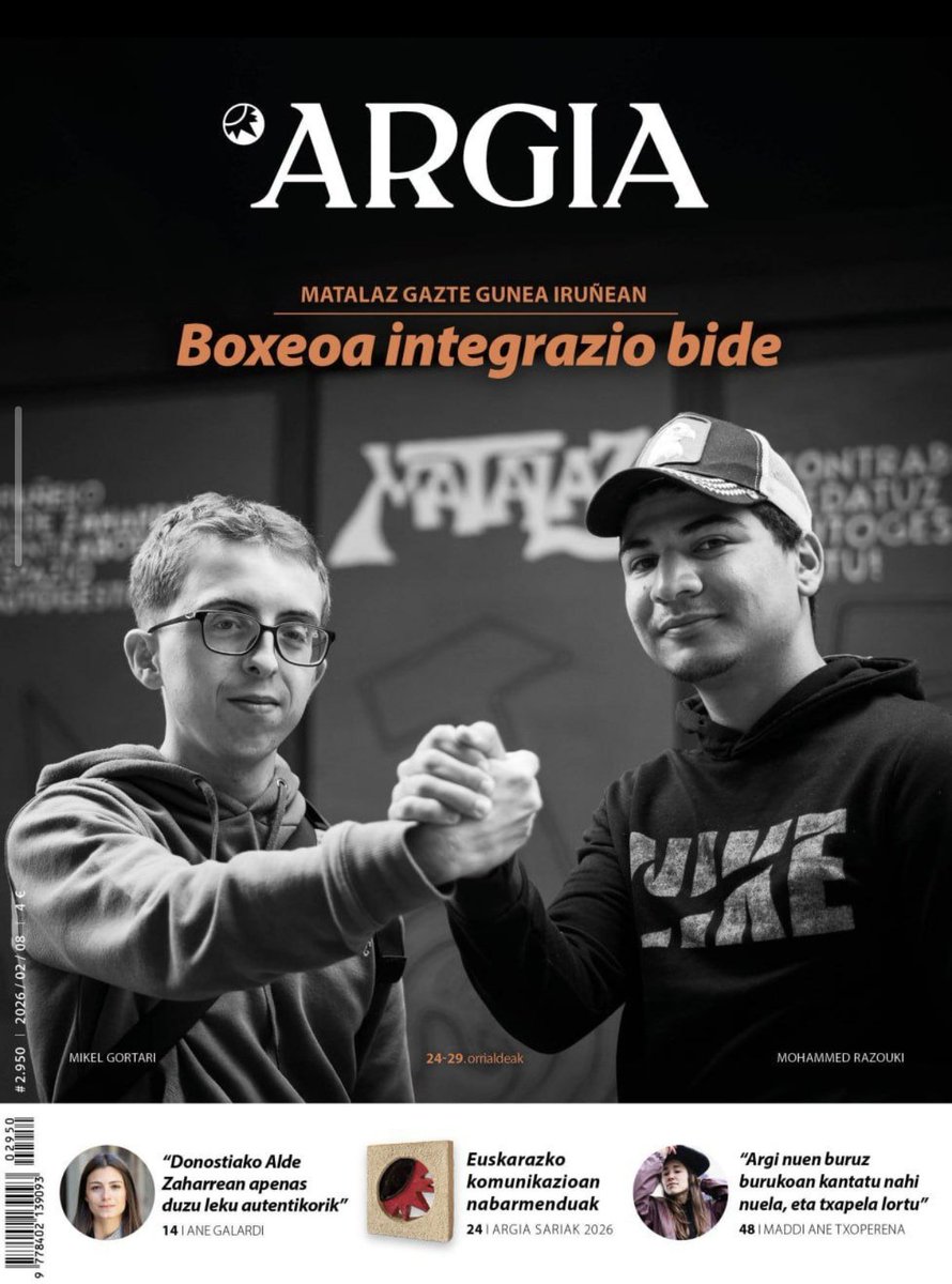 MatalazTxokoa's tweet photo. 🤩Ikaragarria aste honetako ARGIAren portada!🤩 https://t.co/eGfy6m50fU