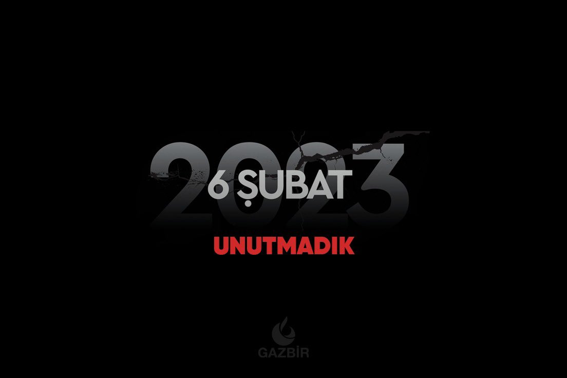 gazbir_'s tweet photo. 6 Şubat Kahramanmaraş merkezli depremlerde hayatını kaybeden vatandaşlarımızı rahmetle anıyor; yakınlarına sabır ve başsağlığı diliyoruz.

@GazbirGazmer https://t.co/JVFL02WeOi