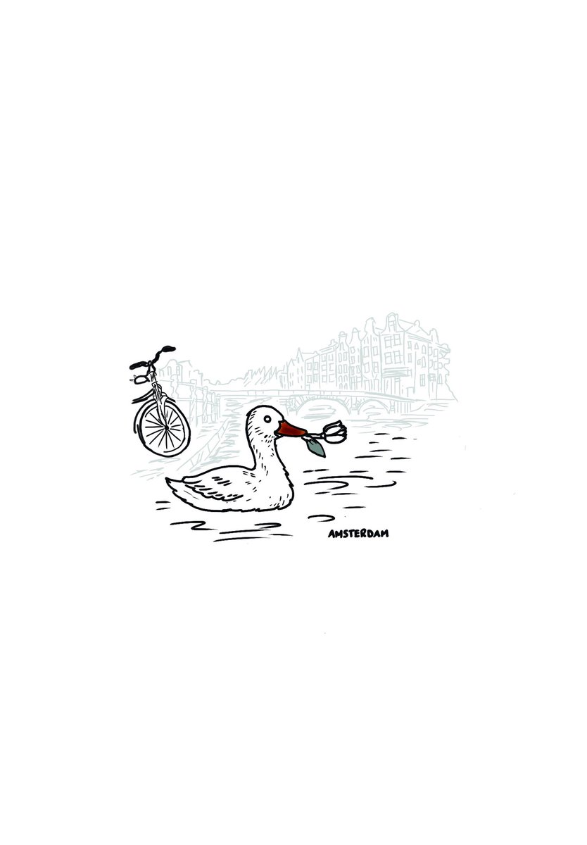 thoughtssketch's tweet photo. Amsterdam, as a duck 🦆

#illustration
#digitalart
#citiesasanimals
#Amsterdam
#thoughtssketch https://t.co/qqilCTqIuv