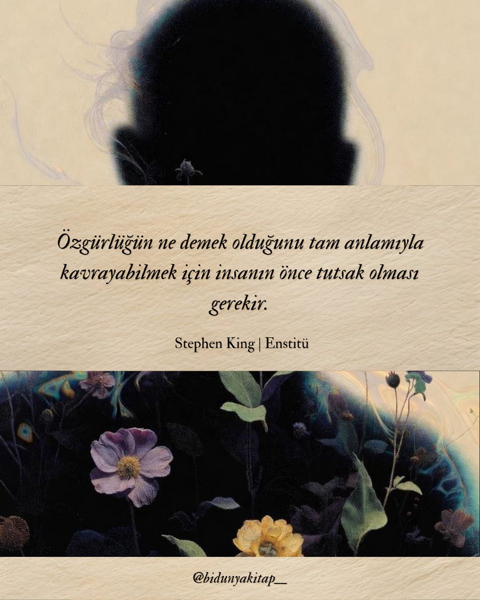 "Günün Alıntısı "
#bidunyakitap #stephenking #enstitü