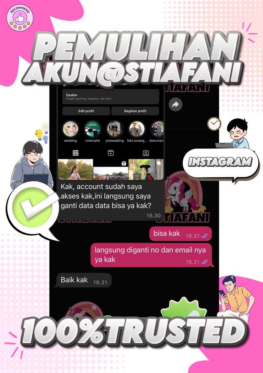 foovmee's tweet image. JASA ❕❕
PEMULIHAN AKUN DAN HAPUS AKUN

🤍🩷JASA HAPUS AKUN 
🤍🩷PULIHKAN BALIKIN AKUN LUPA PASWORD/KE HACK
🤍🩷JASA LACAK LOKASI
🤍🩷SADAP WA
🤍🩷LACAK HP HILANG BY NO HP/IMEI
🤍🩷JASA HACK/PEMULIHAN AKUN (EMAIL,IG,WA,TWITER/X, FB,TIKTOK)

FAST RESPON WA