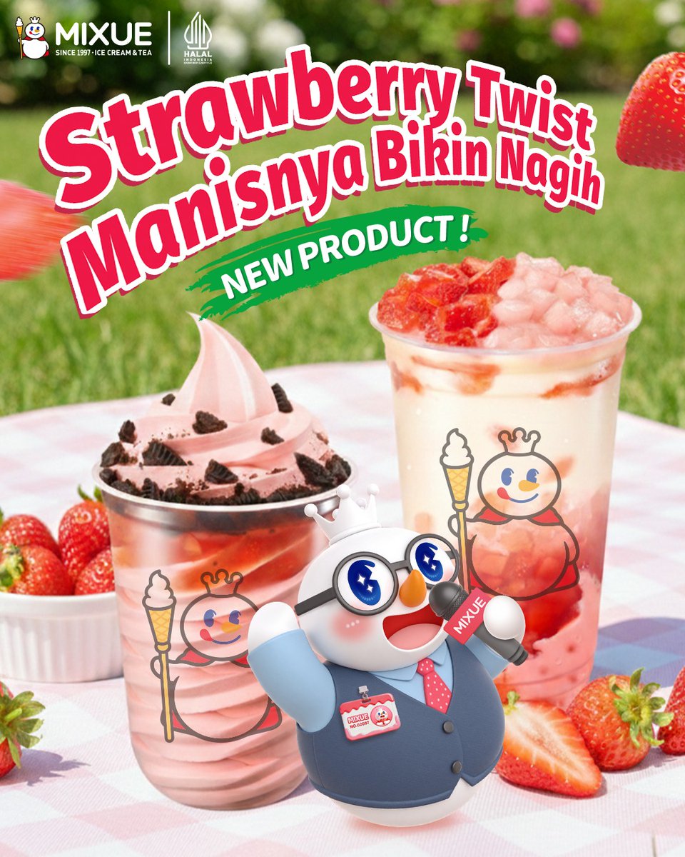 Siap jatuh cinta dari tegukan pertama? 🍓🤍

Sweet, creamy, dan super refreshing dengan sensasi Strawberry Twist dari MIXUE ini wajib kamu cobain!

Lagi ngidam yang manis-manis dingin? Langsung meluncur ke MIXUE Plaza Bintaro Jaya lantai 1 dan rasain sendiri sensasi creamy-nya 😍