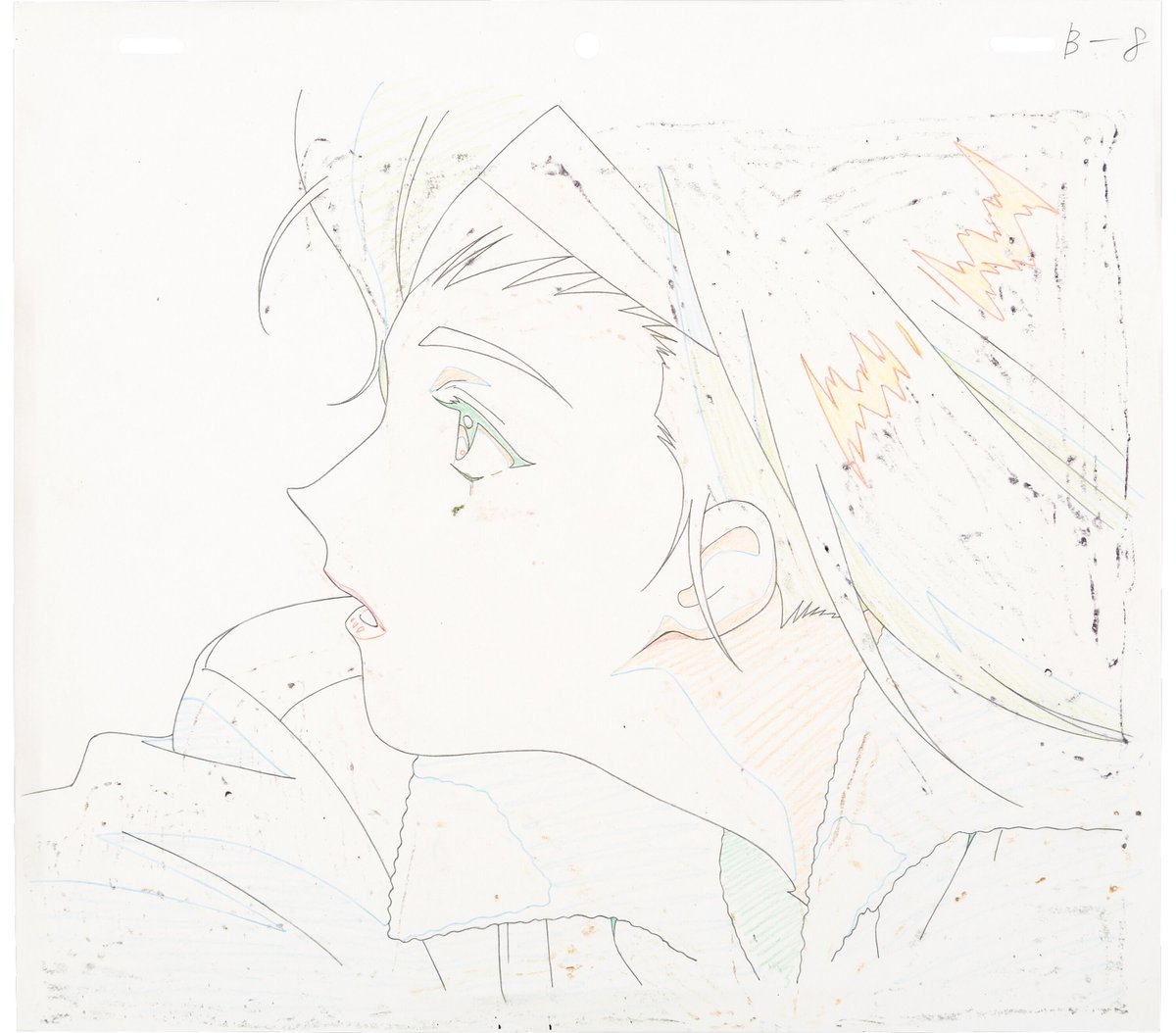 Adoomado's tweet photo. 1. Cowboy Bebop - 'Ballad of Fallen Angels' Faye Valentine production cel (Sunrise, 1998).

2. 'My Funny Valentine' production cel setup with key master background (Sunrise, 1999).

3 &amp; 4. 'Jupiter Jazz Part 1' production cel and animation drawing (Sunrise, c. 1998-99). https://t.co/oclL8JQgBI