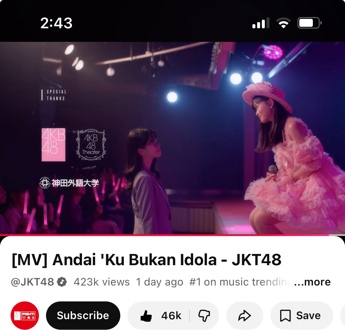 mifjeong's tweet photo. @JKTVERSE Terharu banget sama lagu dan MVnya! Gak pernah gagal gini lagunya bikin nangis iyah?! Selamat buat Single terbarunya, semoga kedepannya JKT akan terus menghasilkan karya karya yang emejing🔥🔥🔥 #AndaiKuBukanIdolaJKT48
#27thSingleJKT48 https://t.co/Zl3ItYnADY