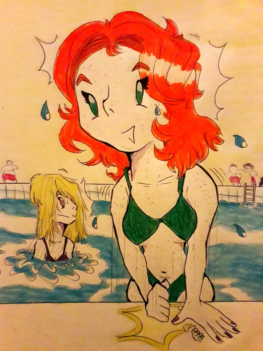 poor_astronomer's tweet photo. - C'mon here with me! The water is so warm for us...

#traditionalart #artmoots #cartoon https://t.co/37OnauSaLD
