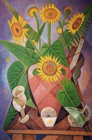 Cubist Sunflowers #artbots #marevna