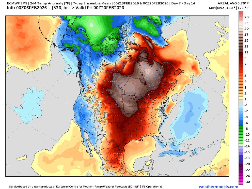 🧵 The warmth across the Central US ahead has the potential to break ...