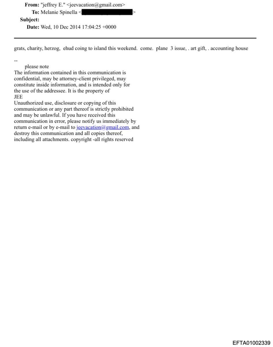 the_Hotstar's tweet image. 1. Epstein states someone named ‘Herzog' is coming to his island with someone named 'Ehud’, in an email sent to Leon Black’s secretary, Melanie Spinella, on 10 Dec 2014.

2. On 6 Nov 2015, Melanie Spinella includes the email address of an “Isaac Herzog” next to Jeffrey Epstein’s,…