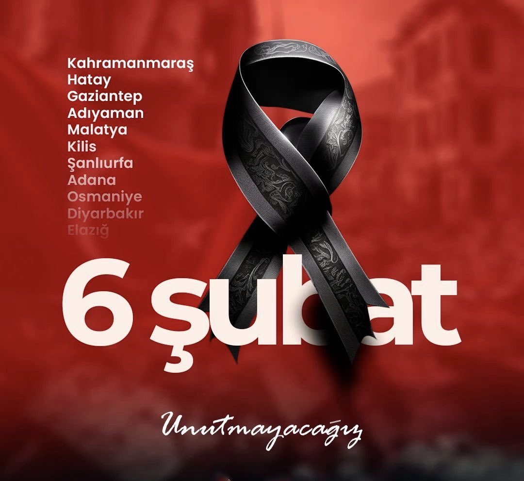 Allah’ım ölenlere rahmet kalanlara sabır ver. 

6 Şubat saat 04:17 

Rahmet olsun. 🤲