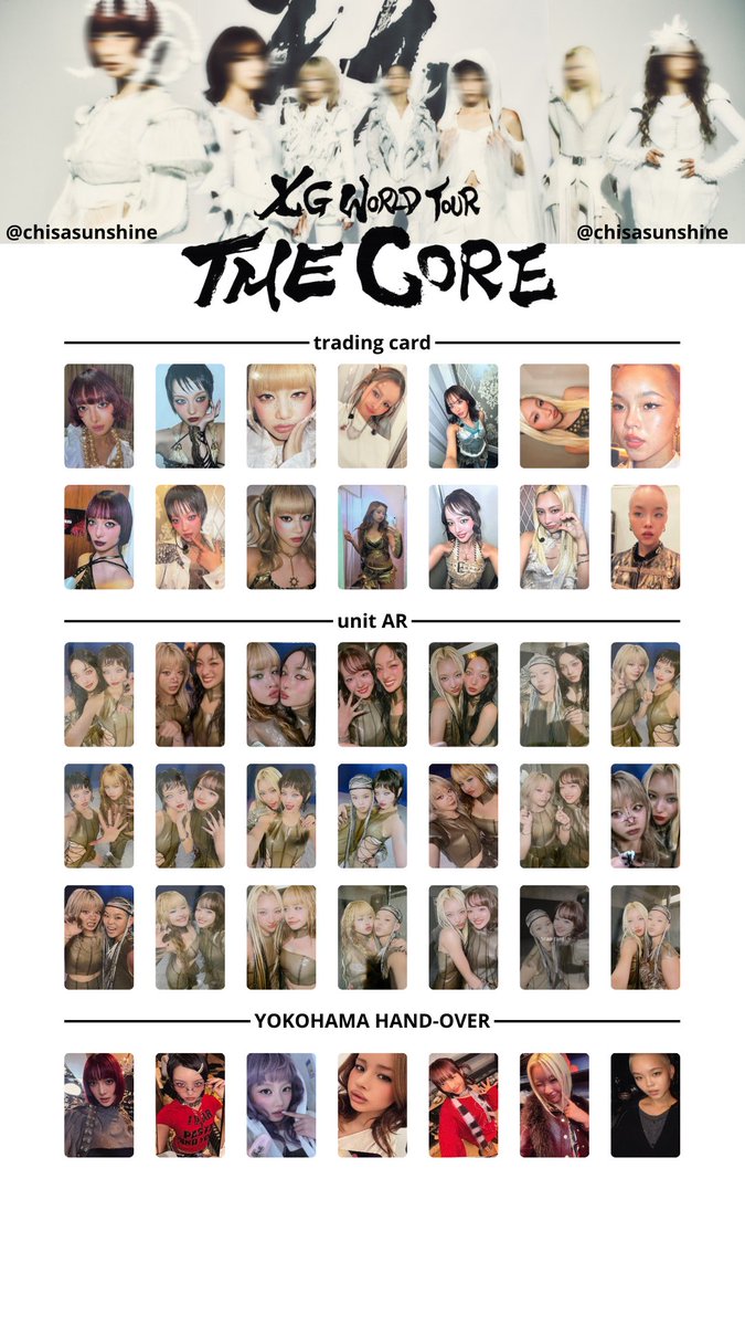 XG 2nd WORLD TOUR THE CORE benefit pc photocard template トレカ 포카

౨ৎdo not crop username 

#엑스지 #XG #JURIN #CHISA #HINATA #HARVEY #JURIA #MAYA #COCONA #XG_WorldTour_THECORE #XG_THECORE_核 #XG_WorldTour_THECORE
#THECORETOUR