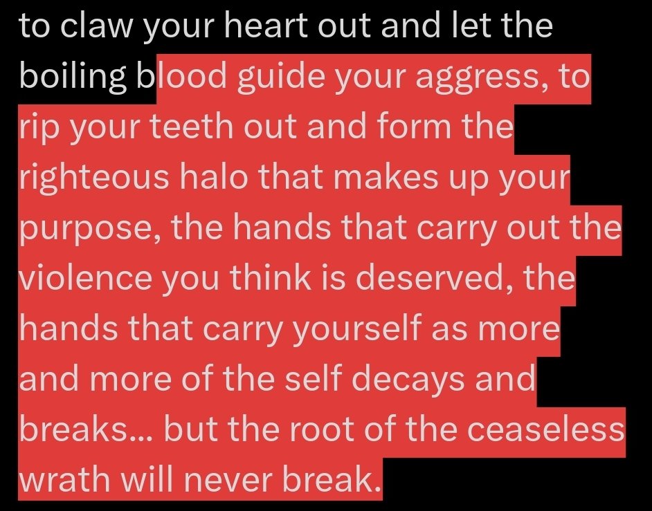 scarletasperity's tweet photo. @NN_EE_ZZ i'd like to imagine that with the theme of freeing oneself from the sin if so desired, wrath takes the opposite and only burns worse and worse the more you let it fester, defined by its actions as its hands remain perfectly unscathed. https://t.co/VhJqEeS9w6