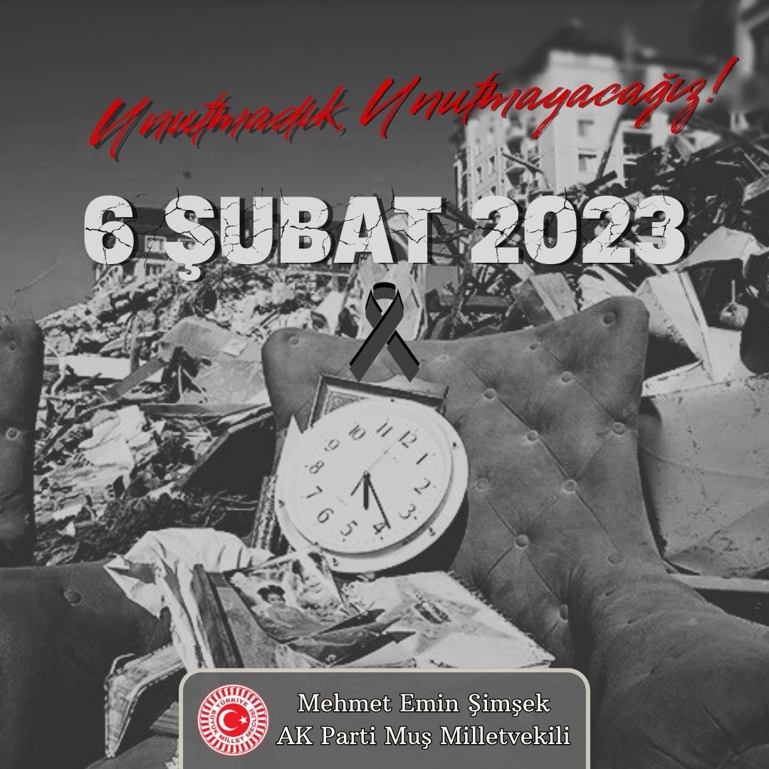 Zaman ilerlese de acımız dinmedi; yüreğimizdeki sızı ilk günkü kadar taze.

6 Şubat 2023 tarihinde meydana gelen ve 11 ilimizi, 14 milyon vatandaşımızı doğrudan etkileyen Asrın Felaketinde kaybettiklerimizi unutmadık, unutmayacağız.

Hayatını kaybeden vatandaşlarımızı rahmet ve