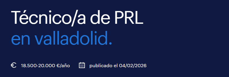 📢 #OfertaEmpleo
Técnico/a de PRL
#Valladolid

Gracias a <a href="/Randstad_es/">Randstad España</a> <a href="/Randstad_Empleo/">Randstad Empleo</a> 

randstad.es/candidatos/ofe…