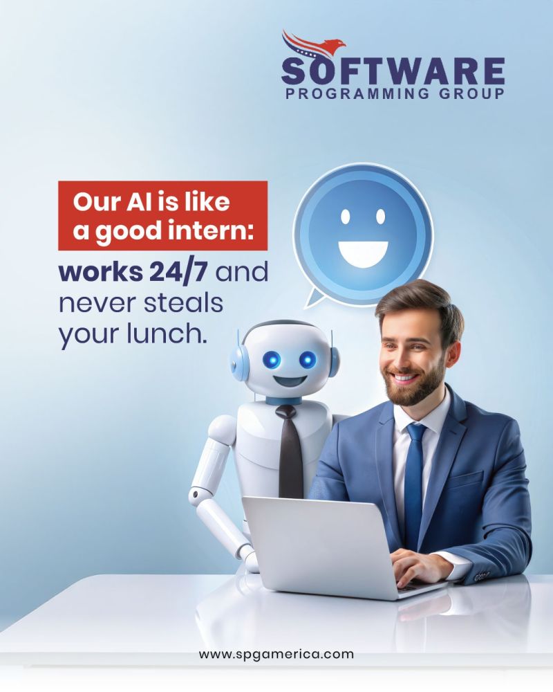 spg_america's tweet photo. Need a helper who’s always on?

Our AI works 24/7 and never steals your lunch; let it handle the busy work for you!

Get a free demo today:
https://t.co/CknggSmRF6?

#AI #AIagents #automation #softwareprogramming https://t.co/IT9jkSaxJw