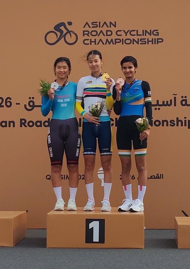 FROM TRACK TO TRIUMPH!

Huge cheers for Anjali Jakhar on clinching her first-ever continental medal🥉at the Asian Cycling Championships in Saudi Arabia!

Supported by the #ASMITA initiative &amp; #KheloIndia, Anjali is proving that Indian cycling is a force to be reckoned with.
