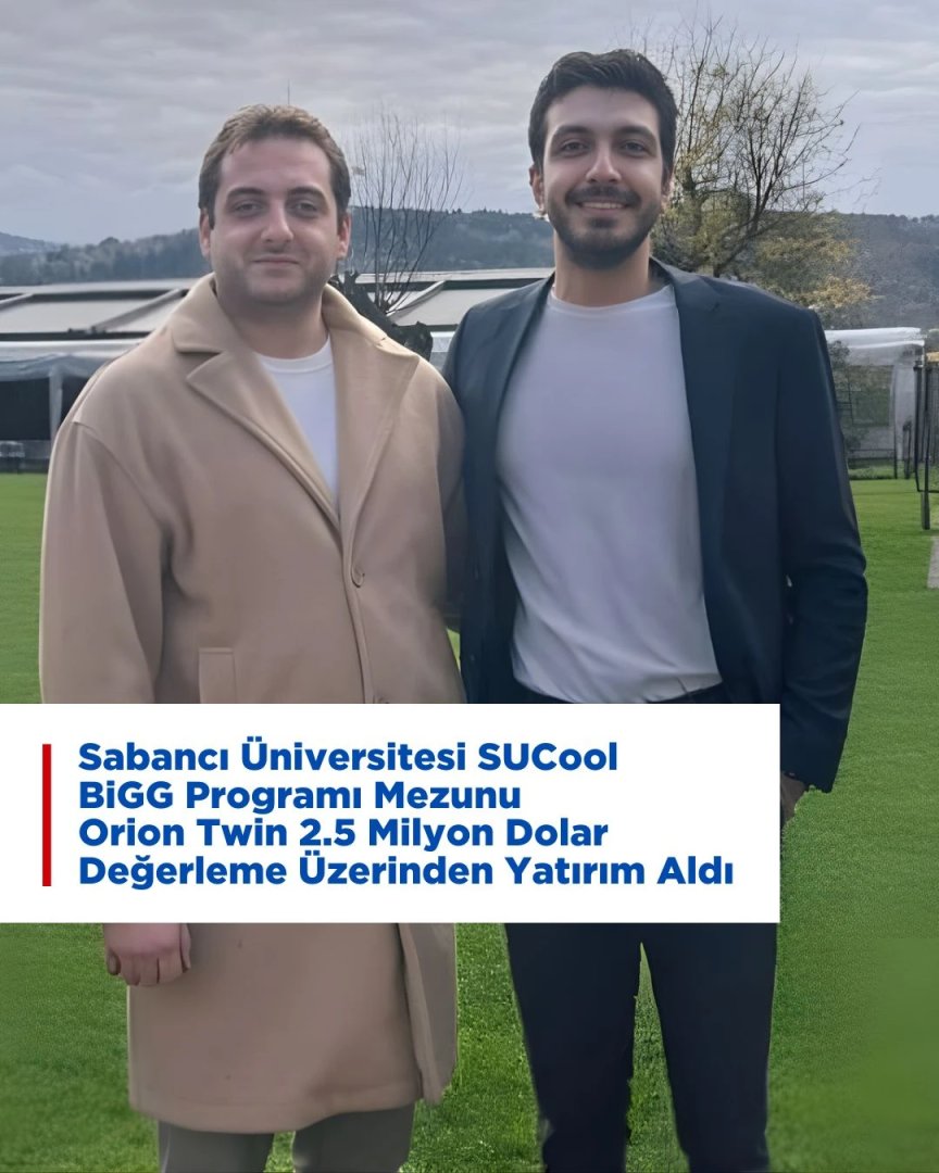 sucool's tweet photo. SUCool BiGG Programı 2024-2 mezunumuz Orion Twin, 2.5M$ değerleme üzerinden yatırım aldı. PlayGate Ventures ve TÜBİTAK BİGG Fonu'nun katıldığı turla girişim, AI tabanlı dijital ikiz çözümlerini global pazara taşımayı hedefliyor.
#OrionTwin #Yatırım #SUCool https://t.co/S1eriKwSZr