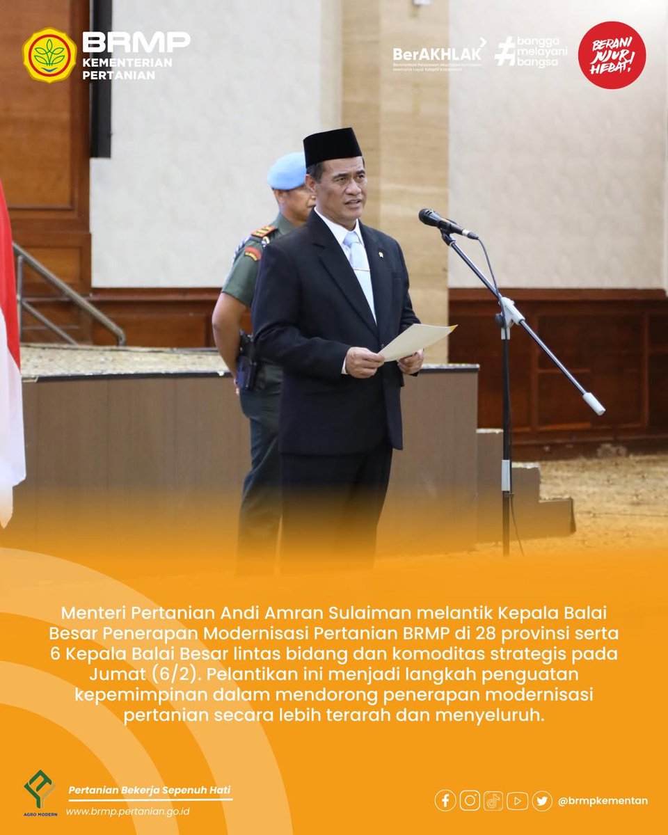 brmpaceh's tweet image. Saleum Syedara

Repost: @brmpkementan

Penguatan modernisasi pertanian tidak hanya ditentukan oleh teknologi, tetapi juga oleh kepemimpinan yang bekerja dekat dengan wilayah produksi. 

#BRMPKementan #ModernisasiPertanian #SwasembadaPangan #PertanianIndonesia