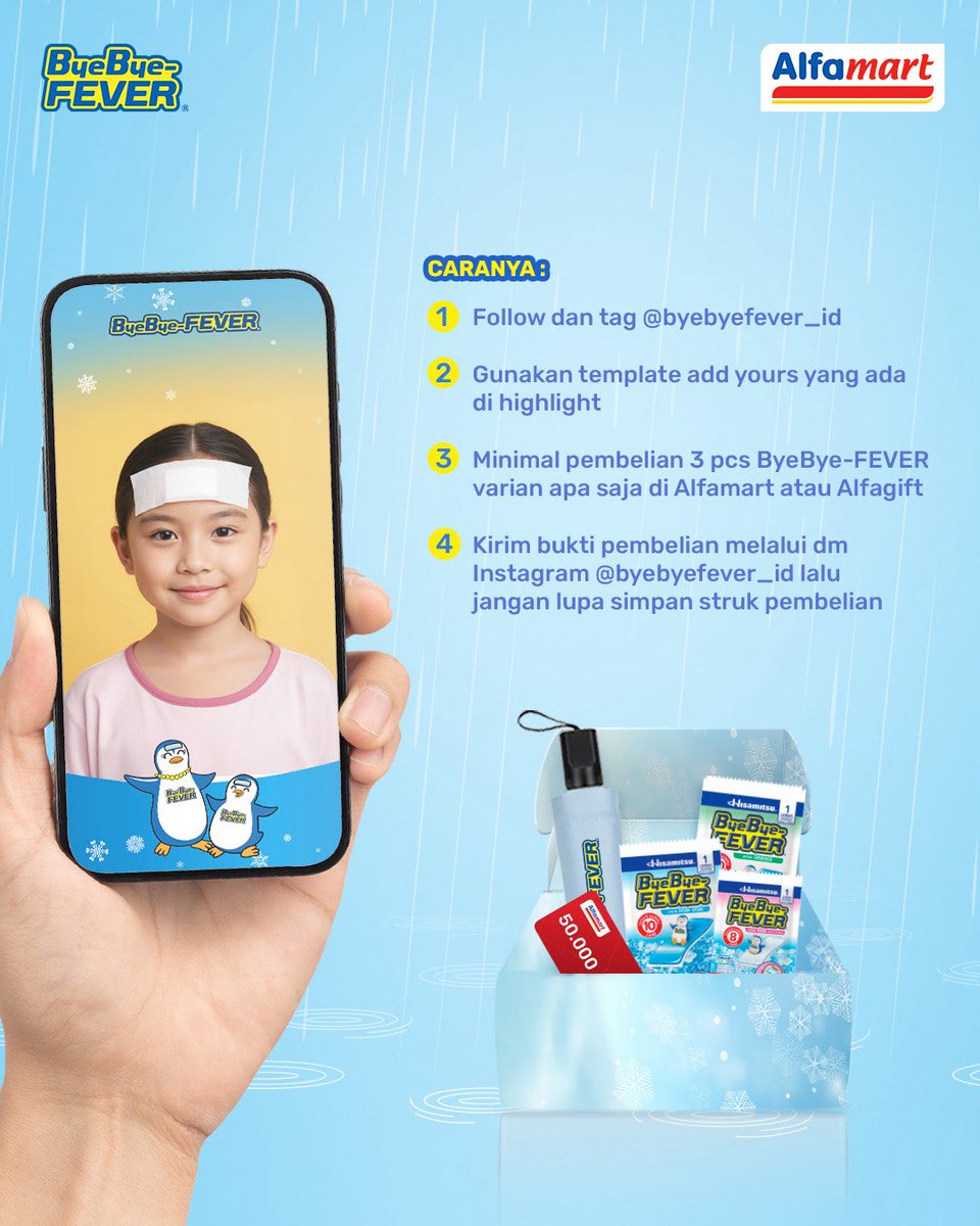 byebyefever_id's tweet photo. Siap hadapi musim hujan bareng TenTen diperpanjang! Yuk, ikutan dan dapatkan Protection Rainy Kit untuk 10 orang pemenang! isinya? Ada produk ByeBye-FEVER, Voucher Alfamart 50 ribu dan payung gemas! https://t.co/RIGH2rIJ8o