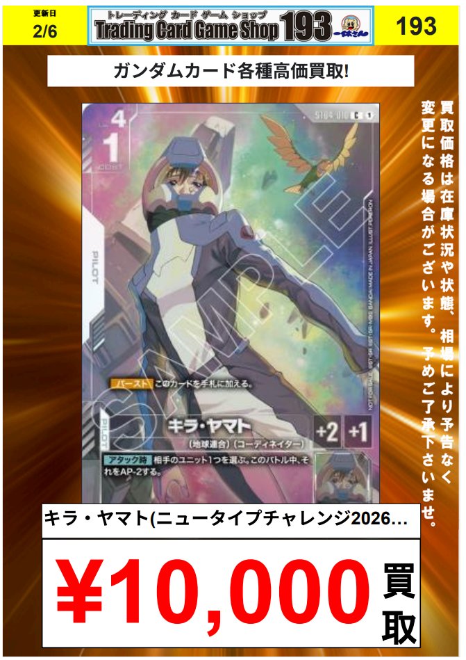 🚀【💥 ガンダムカード ゲーム強化買取中💥】🚀 ニュータイプ
