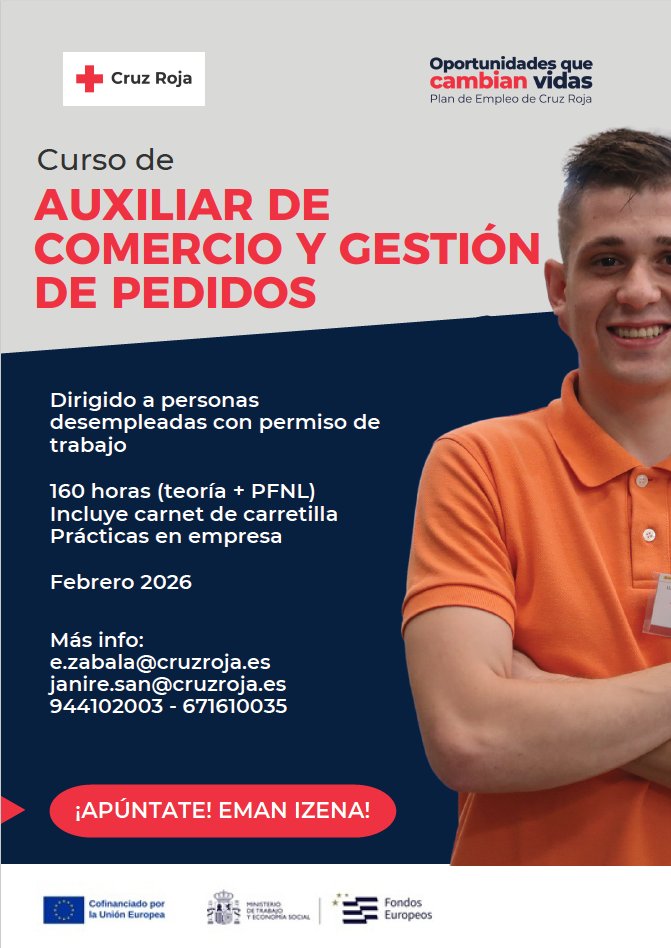 CruzRojaBizkaia's tweet photo. [#PlanEmpleoCruzRoja]
Acciones formativas dentro del Plan de Empleo de Cruz Roja

#AceleradoresGO #SomosGO https://t.co/n32K9sDVWn