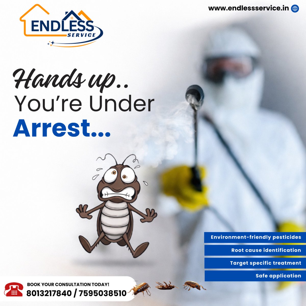 endless_service's tweet photo. 🏠 YOUR HOME IS YOUR SANCTUARY—NOT A PEST HOTEL! 🏠
Are unwanted guests like termites, ants, or rodents moving in without paying rent? It’s time to evict them! 🚫🐀
Get 15% OFF your first full-home pest treatment when you book this week!
📞7595038510
🌐 https://t.co/cTdHBDfYgR https://t.co/0hqHIcoFy8