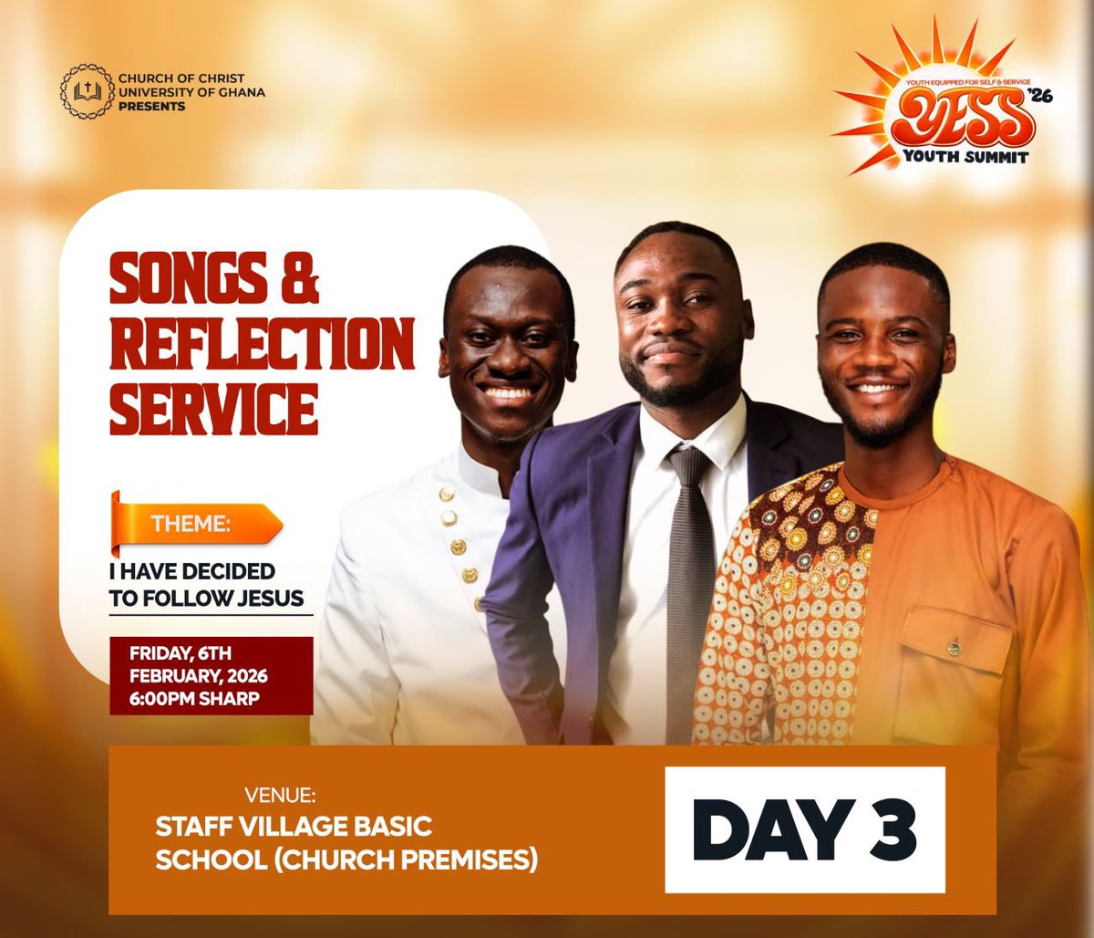 cocugofficial's tweet photo. DAY 3 ✨🎶
A day of singing, stillness, and reflection.
We lift our voices and search our hearts.
Come sing. Come reflect. Come be renewed. 🤍

See you there✅

#YESS26
 #FaithInAction
#YouthSummit https://t.co/9p0fOExcXO