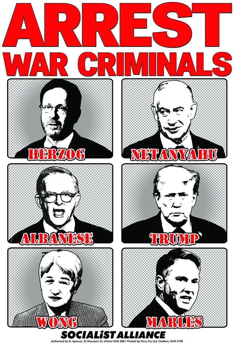 Arrest war criminals not people protesting genocide!