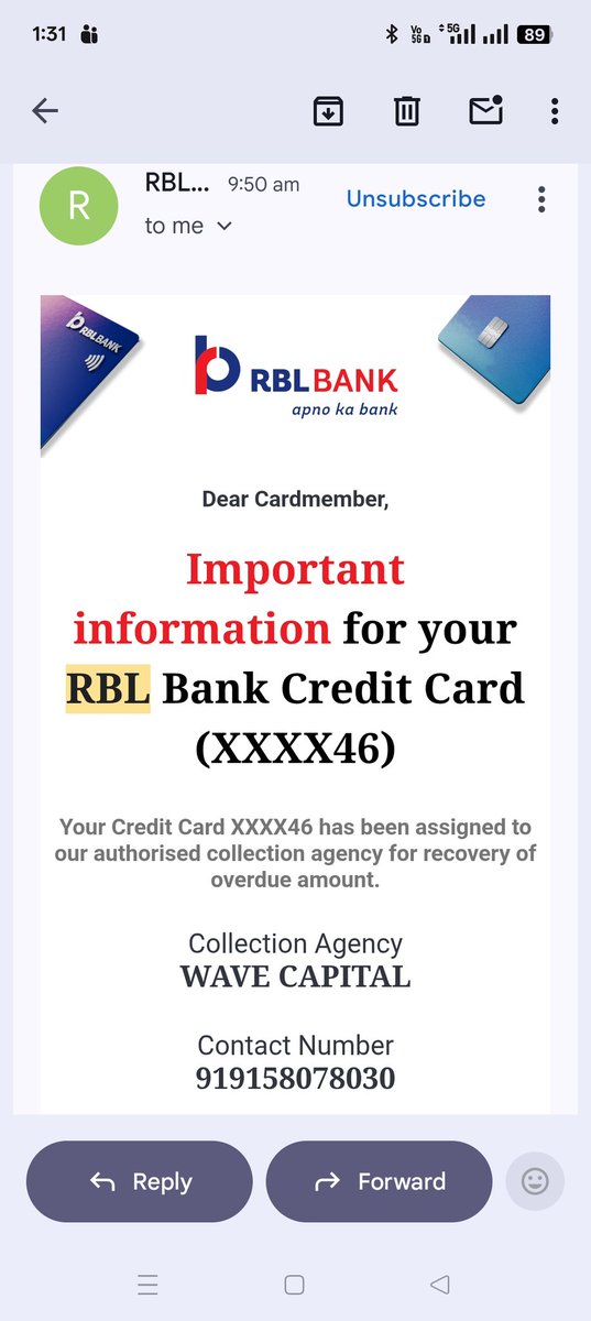 Extremely disturbing experience with <a href="/RBLBankCares/">RBL Bank Cares</a> <a href="/rblbank/">RBL Bank</a> recovery agents. Every new agency uses pressure &amp; intimidation tactics ignoring RBI rules. Customers deserve dignity &amp; lawful recovery process. Request immediate intervention. <a href="/RBI/">ReserveBankOfIndia</a>