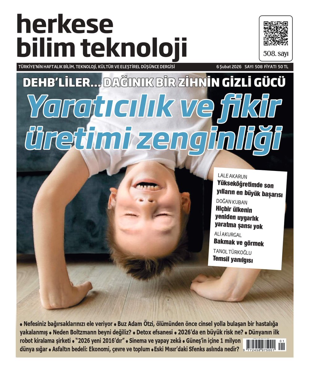 Uzun yıllar boyunca bir yetersizlik olarak tanımlanan DEHB, bugün farklı bir gözle yeniden ele alınıyor. Zihinsel dolaşma, yaratıcılık ve özgün düşünceyle ilişkisi giderek daha net biçimde ortaya konuyor. 

🔵 508. sayı çıktı!