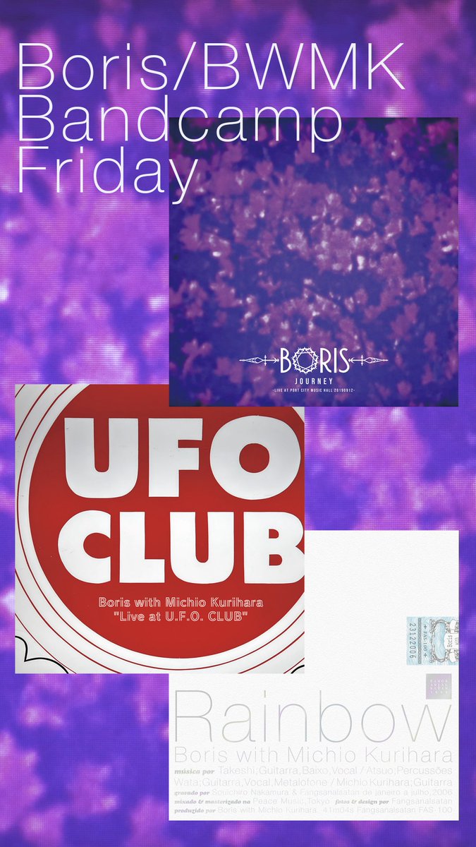 Today】 Bandcamp Friday New Releases！ Boris ・『Journey -Live at