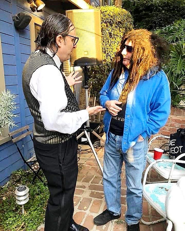 Neil Hamburger and Gary Wilson discussing the future / photo by Peter Agoston