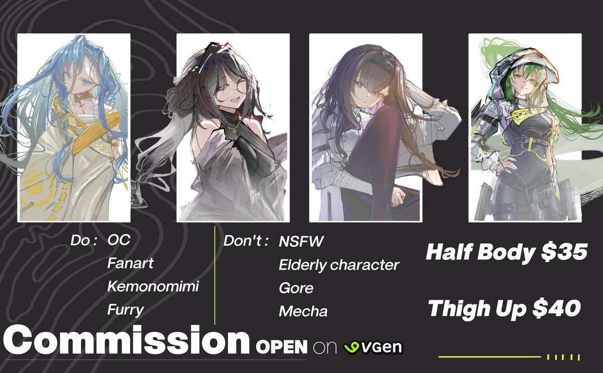 [ Commission Open ]

Hi everyone, today I finally start to open my first commission!! If you are interested with my work or my services, please check my Vgen link below!! (in the reply)

RTs &amp; Like are really appreciated, 
Thankyou!!! (˶˃ ᵕ ˂˶) .ᐟ.ᐟ

#VgenComm #OpenCommission