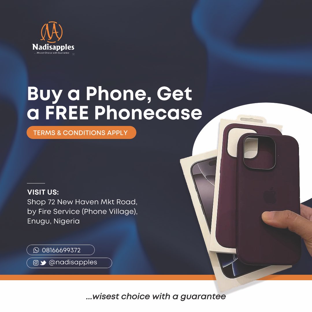 Still in the Season of love ❤️🥳🛍️

Visit @nadisapples_Nig  today for your quality iPhones and accessories with Guarantee😍. 

Think Original. Think Nadis.🛍️
Always remember Nadis is your guy ✌🏾

Location: 📍Enugu 
Nationwide delivery 🚘. 
Call: 08166699372.
#trend #TrendingNow