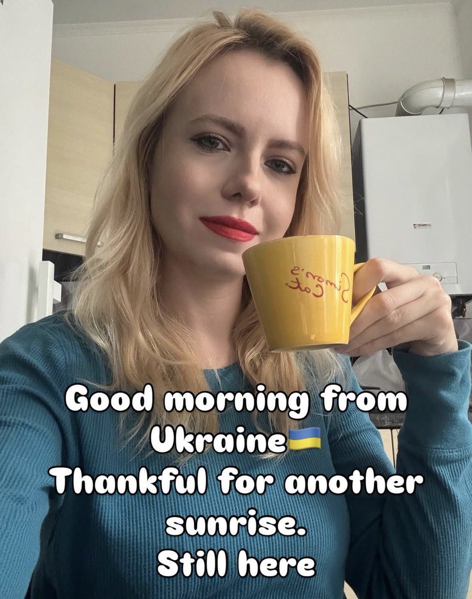 angelshalagina's tweet photo. Good morning from Ukraine.
Thankful for another sunrise.
Still here https://t.co/2cckNaSOhx