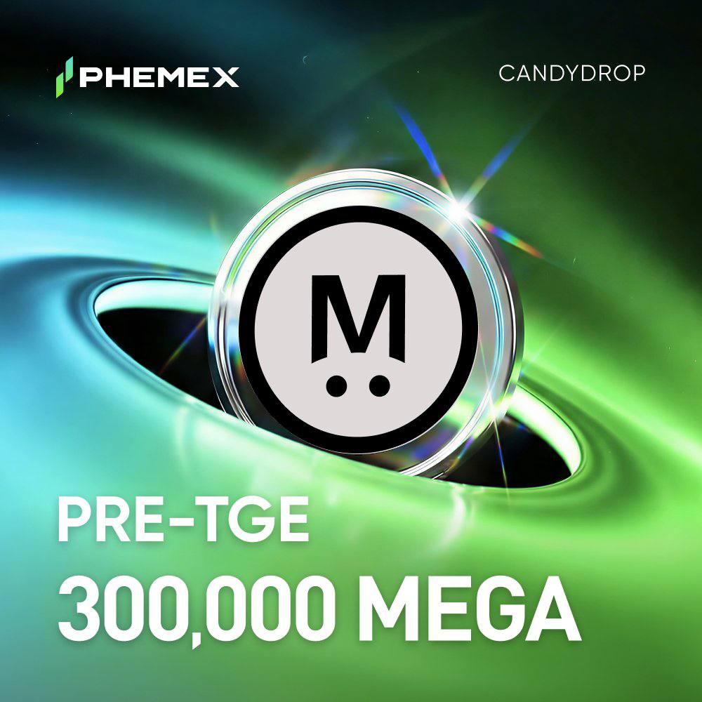 AlphaArchitekt's tweet photo. Don't sleep on this one. 📢
​Phemex just dropped the MEGA CandyDrop and the 300,000 MEGA reward pool is live! This is a limited-time event for the community to trade and earn.
​Lock in your spot before Feb 12:
https://t.co/GXgcv0vxSG https://t.co/WmWEMwRlXP