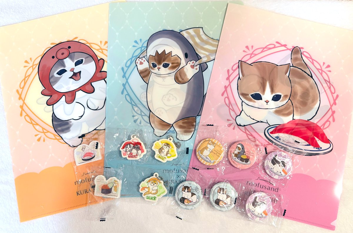 mofusand × くら寿司♡ クリアファイル＆ビッくらポン♡ 色々GET( *˙ω 